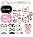 Price comparison product image ILOVECOS Mummy to be Sash Baby Shower Photo Props Boys Girls Bottle Masks Photo Booth Props on Sticks Newborn Boy Girl Gifts Party Decorations (baby shower)