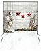 Produktbild (SP) 150x220cm Christmas Wooden Wall Red Stars Snow Tree Photography Backdrops XT-4338