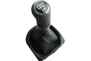 NEWTOWN2700-PARTS Gałka zmiany biegów, osłona zmiany biegów i rama – kolor czarny, czarna nasadka – kompatybilna z VW Transporter T6 Multivan 5 biegów