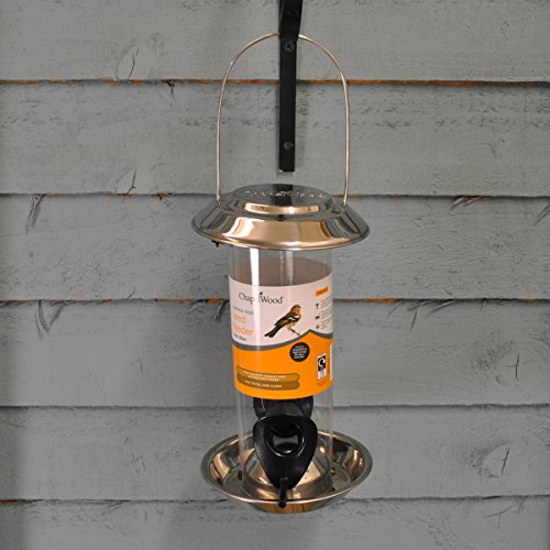 Chapelwood Cpw3415 400g Stainless Steel Bird Seed Feeder Silver