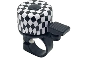 TPZORJX 1pcs timbre bicicleta niños,mini timbre de aluminio,accesorios bicicleta niños,accesorios bicicleta de montaña,scooter,chevron blanco y negro