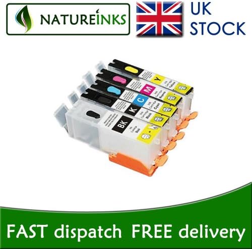 5 compatible empty PG550 CLI551 refill refillable ink cartridges to replace the original Non-OEM Canon PGI550BK CLI551BK CLI551C CLI551M CLI551Y pixma for Canon Pixma IP7250 iX6850 iP8750 MX925 MX725 MG7150 MG6450 MG5550 MG6350 MG5450 iX6850 iP8750 printers by Natureinks