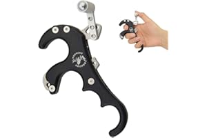 ZSHJG Arc Compound Release Aid 4 Finger Aide à la Libération Déclencheur Tir à l'arc Libération des Doigts Étrier de poignée Accessoires pour De Plein air Chasse