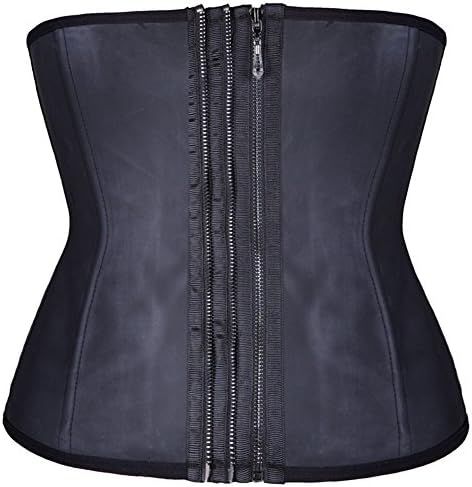 PULABO Women's Latex Sport Girdle Waist Training Corset with Zipper