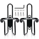 Dimples Excel Porta Borracce Borraccia Water Bike Bicycle Bottle Cage MTB Regolabile Porta Bottiglia Alluminio Bicicletta Portabottiglie D'acqua Gabbie per Bicicletta Universale (2 pezzi (nero + nero))