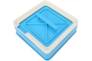 PONGNAS Maszyna do napełniania kapsułek z 100 otworami, ręczny wypełniacz kapsułek dla rozmiaru 1, puste talerze kapsułki maszyna do wyciskania tabletek w proszku do produkcji kapsułek (niebieski 1 #)