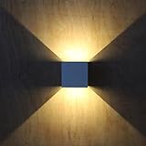 Cubo impermeable LED de luz de la lámpara de pared Moderna iluminación casera de decoración de la lámpara de pared al aire libre de aluminio 7W AC 220V Lemonbest