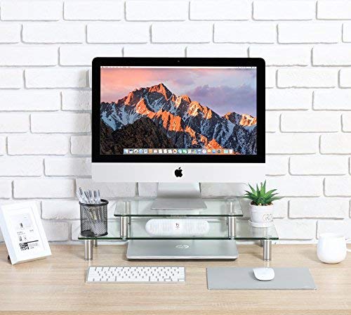 FITUEYES 2 Etagères Support pour Réhausseur Moniteur Ordinateur Portable iMac Ecran avec Hauteur R
