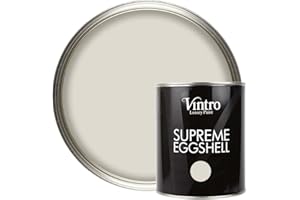 Vintro Paint | Satin Furniture Paint | Cream with a hint of Grey | Wood | Trim | Metal | Eggshell Finish | 1 Litre (Yorkshire Stone)