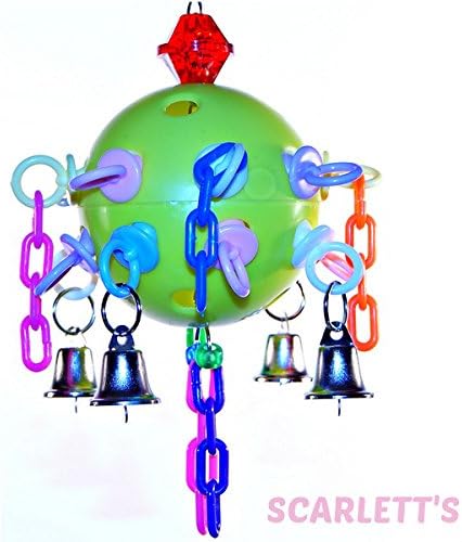 Space Invader Binky Bird Toy With Ball and Chains