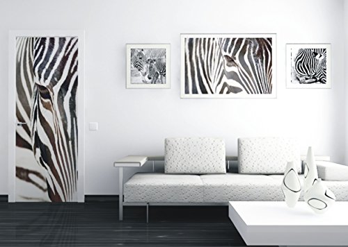 AG Design FTV 0211 Zebra, Papier Fototapete – 90×202 cm – 1 Teil, Papier, multicolor, 0,1 x 90 x 202 cm - 2