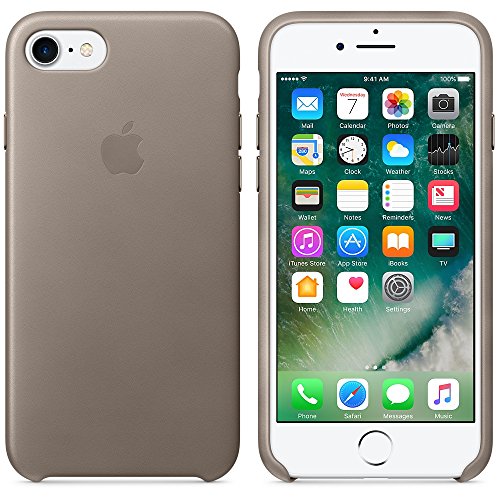 Apple MPT62ZM A Leder Schutzh  lle f  r iPhone 7 taupe