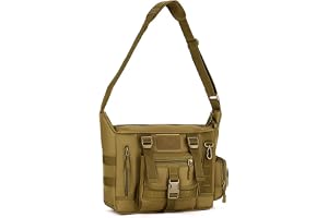 HUNTVP Taktisk axelväska militär crossbody bag sling-väska vattenavvisande axelväska messengerväska portfölj med justerbar ax