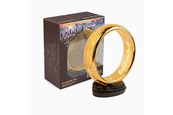 Lampara El Señor de los Anillos - Lampara escritorio Gaming o de Mesita Noche - Figura Anillo Unico con LUZ LED (USB o Pilas) Decoración habitación: El Señor de los Anillos Regalos Merchandising