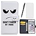 Price comparison product image Lotuslnn Wallet Case Cover iphone 6/6S Apple iPhone 6/6S iphone Case- White Do not touch my phone (magnetic closure Case + Stylus Pen + Screen Protector)