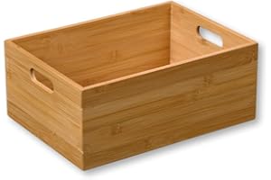 Kesper | pudełko do przechowywania, możliwość układania w stos, materiał: bambus z certyfikatem FSC®, wymiary: szer. 33 x gł. 24 x wys. 13,5 cm, kolor: brązowy | 57402