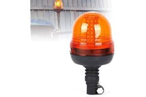 MACHSWON Feu clignotant orange, voiture SUNWAN 60LED rotative flexible DIN, voyant 12V / 24V pour camion tracteur SUV