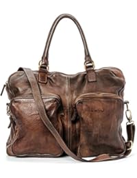 Ira del Valle, Bolso para mujer, Piel genuina, Vintage, Modelo California, Made in Italy