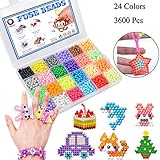 ☆ JUGUETES DE HERRAMIENTA EDUCATIVA: ayuda a los niños pequeños a desarrollar habilidades de coordinación mano-ojo y aprender nombres de colores, conteo básico y ayuda a construir una atención sostenida. Fuse Beads también se utilizan para la terapia de la mano y el re-desarrollo de las habilidades motoras finas