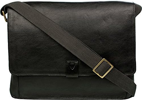 Hidesign Aiden 01 Despatch Bag - Laptop Bag - Messenger Bag - For Men - Travel Bag - Casual Travel - For Work With Adjustable Cotton Webbing Shoulder Strap - Business Bag - Shoulder Bag