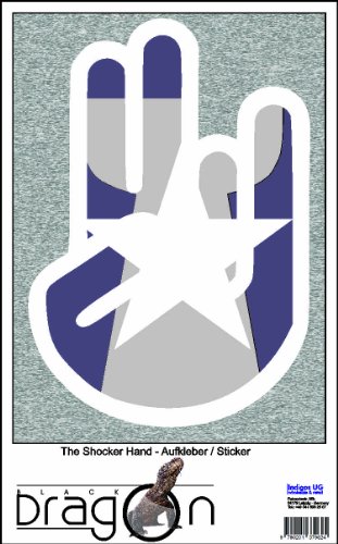 The Shocker Hand - Laptop Notebook Skin Sticker Cover Art Decal - 210x144 mm white Outline with Flag - Swaziland