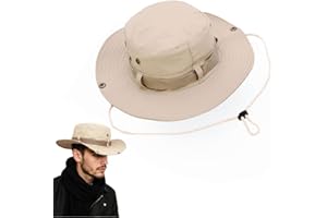 SDXCJY Chapeau de soleil de safari avec boucle réglable pour homme et femme, style jungle, parfait pour la pêche, la randonnée et les activités de plein air. Protection UV et pliable