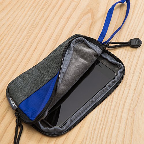 iPhone 7 Plus Case Sleeve, GOX Wasserdicht Shockproof 6 Zoll Kissen Schutzhülle Hülle Tragetasche Tasche Schutzhülle Tasche Dual Zipper Handtasche für Apple iPhone 7/7 Plus (Brauner Inder) - 6