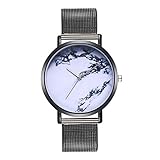 Godagoda Unisexuhr Casual Mode Anolog Quarz Armbanduhr mit Marmor Zifferblatt und Batterie für Damen und Herren