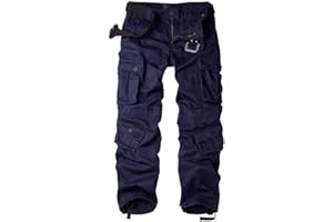 Jessie Kidden Men's Combat Camo Cargo Trousers Camouflage Army Military Tactical Work Pants