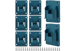GBACHOOSE 8 Pack Tool Holder for Makita 18V 14.4V Drill Tools Holder with Screws, Drill Mount Fit Cordless Tool Storage for 18 Volt LXT Li-ion Drill Tools (Blue)