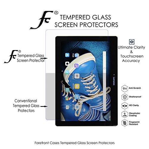 Forefront Cases® [HD KLARHEIT] Gehärtetes Glas Bildschirm Schutz Protektor Folie für Lenovo Tab 2 A10-70 25,7 cm (10,1 Zoll Full HD IPS) Media Tablet / Tab 2 A10-70F 25,7 cm [ULTRA DÜNN nur 0.3mm] - 2