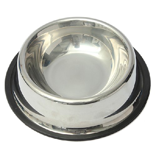 Ciotola-Gamella in acciaio, in acciaio Inox. antiscivolo Ecuelle-Mangiatoia animale cane gatto viaggio