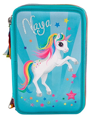 Preisvergleich Produktbild Ylvi & die Minimoonis 8734 - 3-Fach Federtasche mit LED