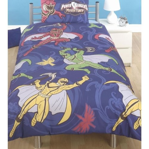 Kids/Childrens Power Rangers Mystic Force Bedding Duvet/Quilt Cover Set (Single Bed) (Blue)