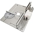 XIAOJUN Router Table Insert Plate Miter Gauge for Woodworking Table Saw Multifunctional Trimmer Engraving Machine-Silver