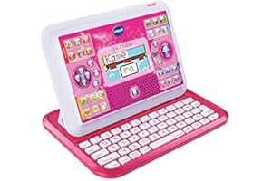 Vtech 2 in 1 Tablet pink – Laptop und Tablet in einem – Mit 80 Lernspielen in zahlreichen Kategorien – Zum Lernen von Deutsch, Englisch Mathe u. v. m. – Für Kinder von 5-7 Jahren