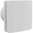 Pebble Grey™ Flow 4”/100mm Silent Bathroom Extractor Fan, Wall or Ceiling Mounted Axial Fan (White)