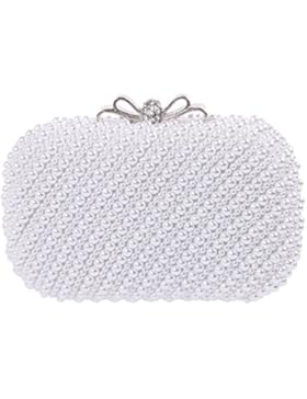 Damen Clutch Abendtasche Handtasche Handgemacht Elegant Zweiseitig Perlen Beaded Party Brauttasche Unterarmtasche...