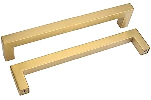 goldenwarm 25 Stück Edelstahl 192mm Bohrlochabst Möbelgriffe Golden Schranktürgriff Schublade Stangengriffe Kleiderschrankgriffe Relinggriffe Küchengriff LSJ12GD