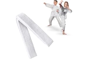 MIRKUZI Kampfsportgürtel 180 cm Judo-Gürtel, Taekwondo-Gürtel, Kampfsport-Gürtellänge, Karate-Gürtel aus extra dickem Stoff für Kinder, professioneller Karate-Aikido-Gürtel für Kinder