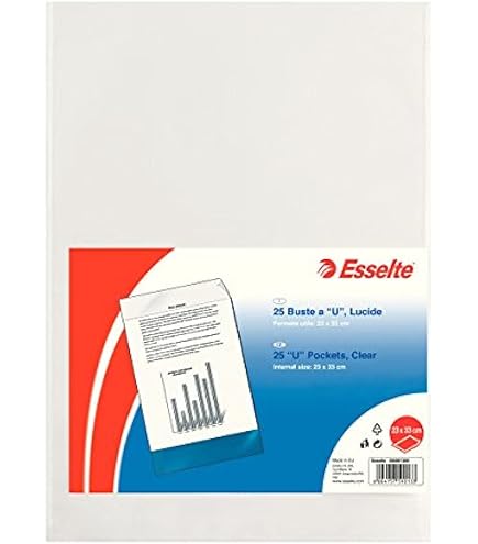 Buste Perforate In Plastica 24x32 Cm | Confezione Da 50 | Bordi Rinforzati | Per Archivio E Ufficio