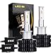 Produktbild FMS H1 LED Scheinwerfer Autoscheinwerfer Kit 80W mit LED ZES Chips Licht Einstellbar Luftfahrt Aluminium 12-24V 8000LM 6500K H7 LED Abblendlicht für Auto/KFZ/Fahrzeug Ersetzt Halogen & HID Lampen