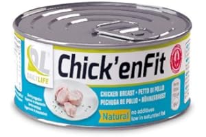 ANDERSON CHICK'ENFIT Petto di pollo in scatola senza additivi, a basso contenuto di grassi e con il 26% di pro4teine 155gr (100gr sgocciolato) (Natural)