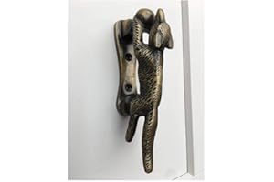 CASAS DOOR FURNITURE Running Fox Door Knocker Antique Brass