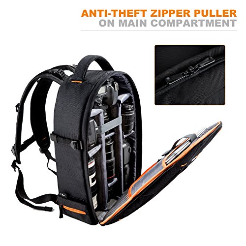 K F Concept KF13 037 Sac Photo  Sac Appareil Photo pour DSLR Canon Nikon Sony Olympus Noir
