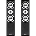 Pair of Black Fenton 3-way Home Audio Tower Speakers Bass Hi-Fi Stereo 350 Watt
