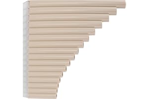 HAOX Pan Pipes, C Key Musical Pan Flute Children 16 Pipes for Beginners for Teaching Staff for Adults(creamy-white)