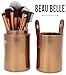 Beau Belle Make Up Brushes - 12pcs Makeup Brushes - Make Up Brush Holder - Make Up Brushes Set - Make Up Brush Set - Professional Make Up Brushes - Makeup Brush Set - Professional Makeup Brush Set - Make Up Brush Pot