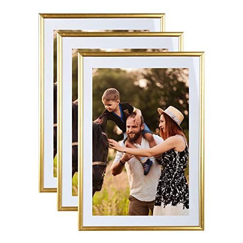 LC DISTRIBUTION Lot de 3 Cadres Photos 20x30 cm (Or)