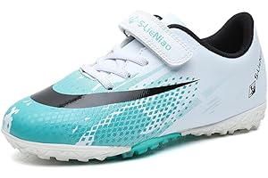 AOIKOY Chaussures de Football pour enfants Crampons Profession Athlétisme Entrainement Chaussures de Sport Antidérapant Athlétisme Adolescents High Top Chaussure Entrainement Crampons Football de Sport